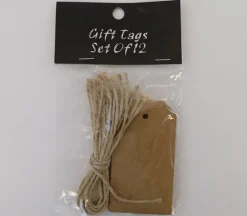 Brown Kraft Tags with Jute – 12 Piece
