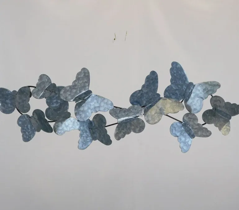 Brushed Metal Butterflies – 11-Piece Wall Art
