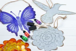 Brushed Metal Butterflies – 11-Piece Wall Art