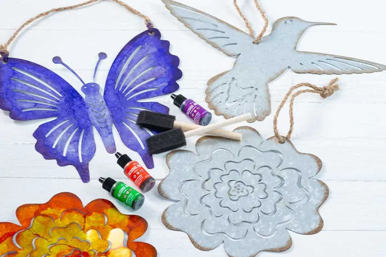 Brushed Metal Butterflies – 11-Piece Wall Art