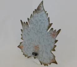 Brushed Silver Metal Flower with Rust Finish & Jute Hanger – SPC Wall Décor
