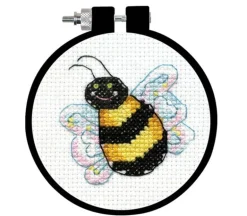 Bumblebee Cross Stitch Kit with 3-inch Hoop #20062
