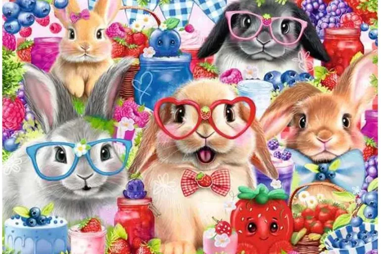 Bunnies and Berries – 35 XL Piece Puzzle
