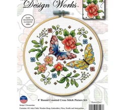 Butterfly 8-inch Hoop Cross Stitch Kit #7043