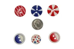 Buttons Galore Button Basics Patriotic Mix