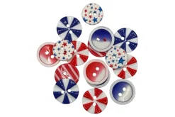 Buttons Galore Button Basics Patriotic Mix
