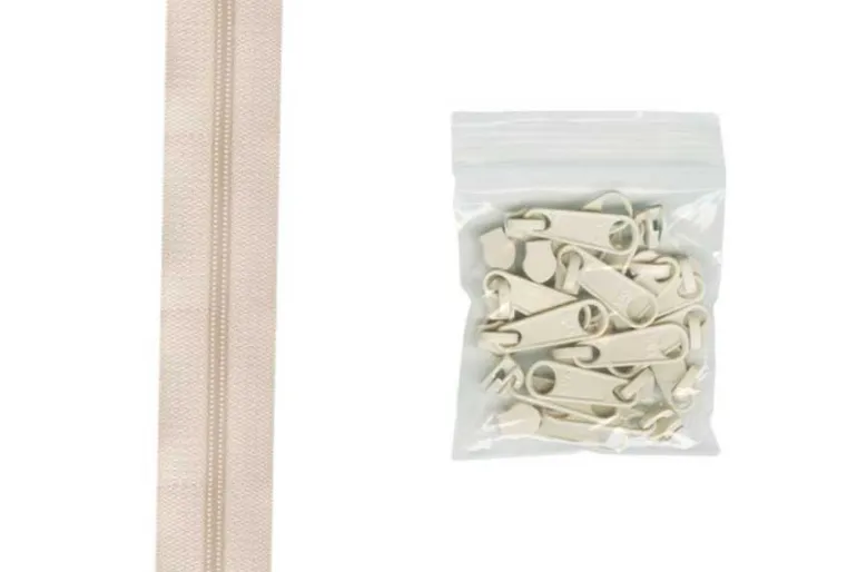 ByAnnie Zippers by the Yard Ivory #ZIPYD-102