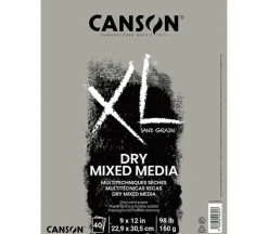Canson XL Dry Mixed Media Pad – 9-inch x 12-inch – Gray – 40 Sheets