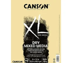 Canson XL Dry Mixed Media Pad – 9-inch x 12-inch – Natural – 40 Sheets