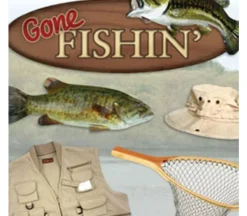 Cardstock Sticker – Gone Fishing