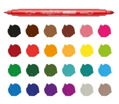Carioca Birello Superwashable Double Tip Felt Pen Set – 24 Color