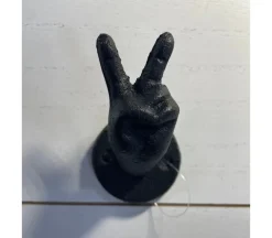Cast Iron Hook – Peace Sign