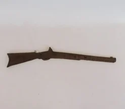 Cast Iron Rifle With Brown Antigue Finish
