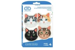 Cats Coasters Diamond Painting Kit 4pc
