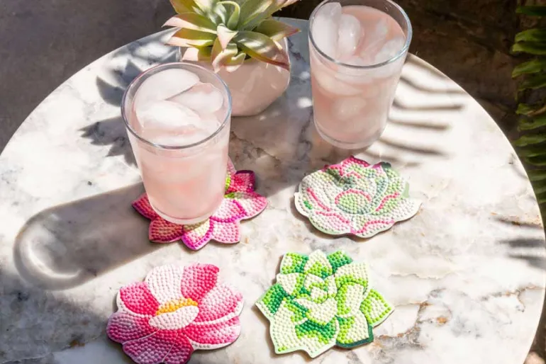 Cats Coasters Diamond Painting Kit 4pc