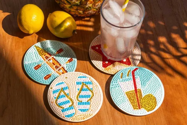 Cats Coasters Diamond Painting Kit 4pc