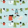 Cats in the Laundry Rinse Repeat on White