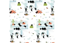 Cats in the Laundry Rinse Repeat on White