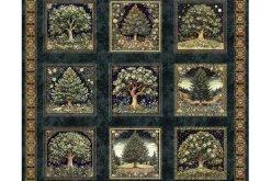 Cedar & Sage Animal Patches Panel in Oat 36-inches by 44-inches