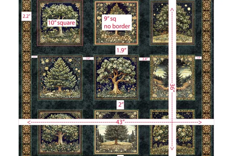 Cedar & Sage Animal Patches Panel in Oat 36-inches by 44-inches