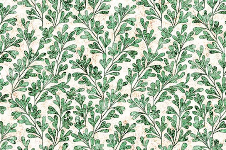 Cedar & Sage Animal Patches Panel in Oat 36-inches by 44-inches