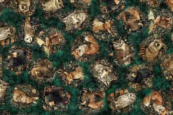 Cedar & Sage Forest Trees on Dusty Aqua