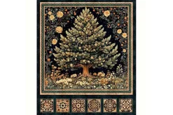 Cedar & Sage Packed Floral in Amber Orange