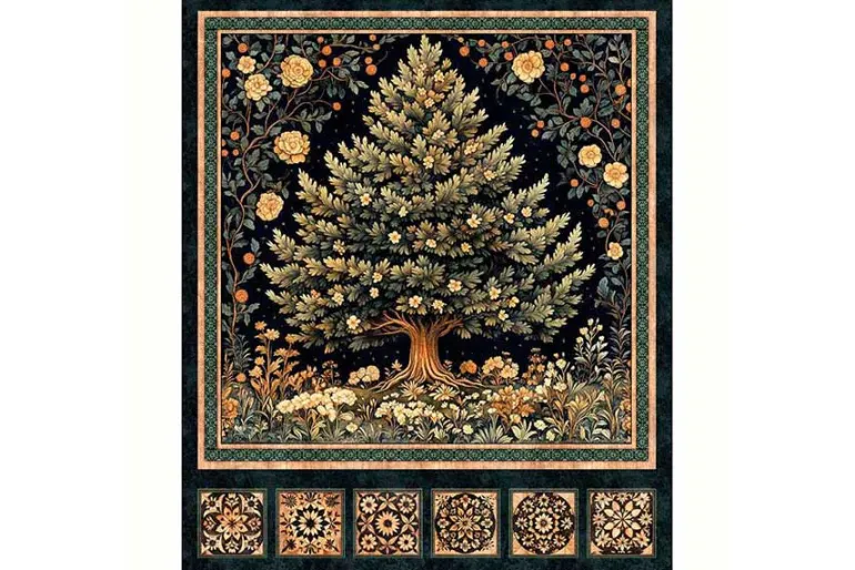 Cedar & Sage Packed Floral in Amber Orange