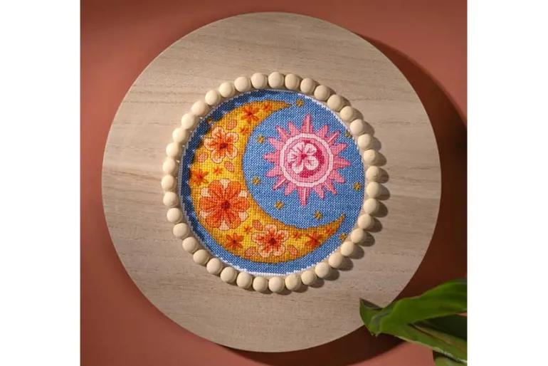 Celestial Harmony Cross Stitch Kit with 6-inch Hoop