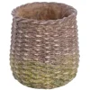10.5″ Cement Wicker-Pattern Planter, Rustic
