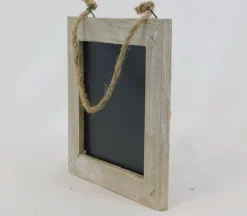 Chalkboard with White Washed Frame – 6-inch x 6-inch x .25-inch