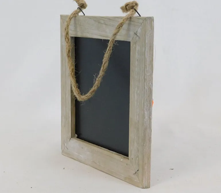 Chalkboard with White Washed Frame – 6-inch x 6-inch x .25-inch