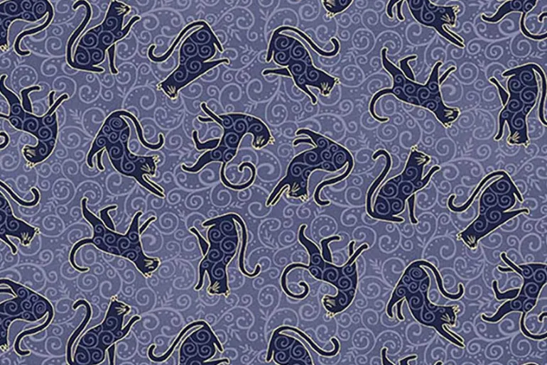 Charmed Scroll on Blue