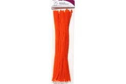 Chenille Stems – 6mm 12″ – 25pc. – Orange