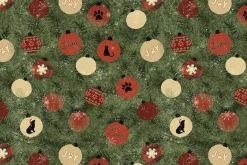 Christmas Tails Cat Rules Panel 36-inches by 43-inches