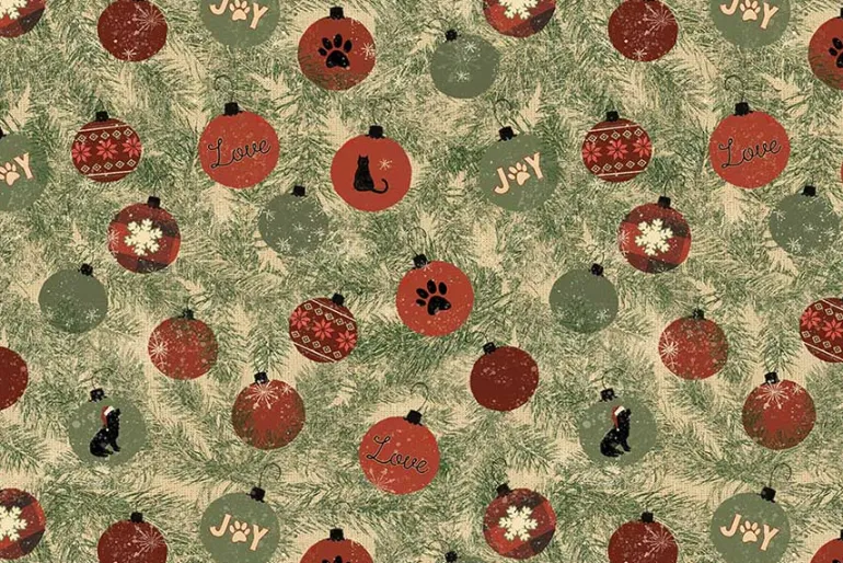 Christmas Tails Diagonal Stripe Mulitcolor