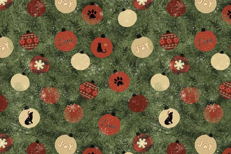 Christmas Tails Diagonal Stripe Mulitcolor