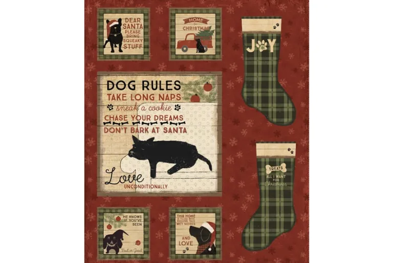 Christmas Tails 10-inch Squares Layer Cake Pack, 42 count