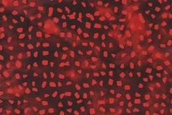 Claret Batks Etched Petals Cream on Red