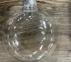 Clear Plastic Flat Disc Ornaments – 4 Piece