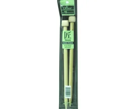 Clover Bamboo Knitting Needle – Single Point – 9-inch – Size 15