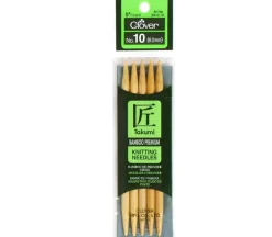 Clover Bamboo Knitting Needle – Double Point – 5 Piece – 5-inch – Size 10