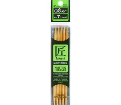 Clover Bamboo Knitting Needle – Double Point – 5 Piece – 5-inch – Size 7