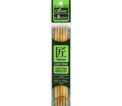 Clover Bamboo Knitting Needle – Double Point – 5 Piece – 5-inch – Size 6