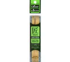 Clover Bamboo Knitting Needle – Double Point – 5 Piece – 5-inch – Size 5