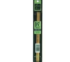 Clover Bamboo Knitting Needle – Double Point – 5 Piece – 7-inch – Size 1