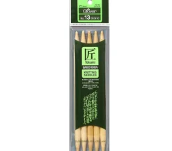 Clover Bamboo Knitting Needle – Double Point – 5 Piece – 7-inch – Size 13