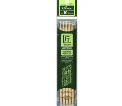 Clover Bamboo Knitting Needle – Double Point – 5 Piece – 7-inch – Size 10