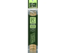 Clover Bamboo Knitting Needle – Double Point – 5 Piece – 7-inch – Size 9