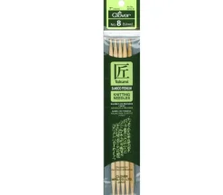 Clover Bamboo Knitting Needle – Double Point – 5 Piece – 7-inch – Size 8